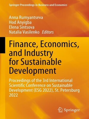 cover image of Finance, Economics, and Industry for Sustainable Development